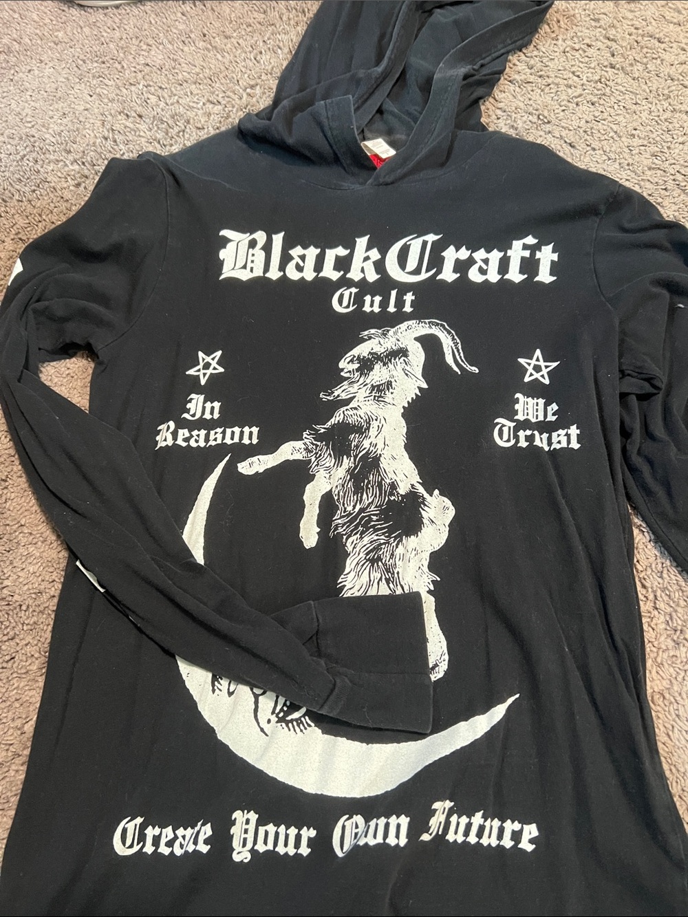 BlackCraft Cult Black Graphic Hoodie for Women